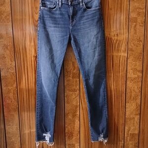 Hudson Los Angeles Nico Skinny Jeans with Chewed Ankle